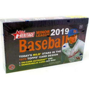 2019 TOPPS HERITAGE MINOR LEAGUE BASEBALL HOBBY BOX