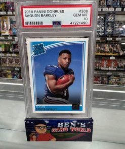 2018 DONRUSS #306 SAQUON BARKLEY RR RC PSA 10