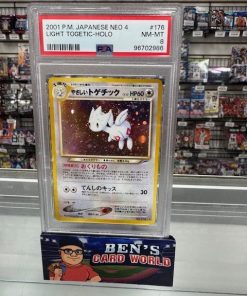 2001 POKEMON DARKNESS, AND TO LIGHT JAPANESE #176 LIGHT TOGETIC HOLO R PSA 8