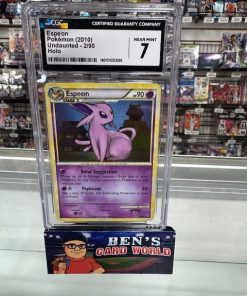 2010 POKEMON HEARTGOLD AND SOULSILVER UNDAUNTED #2 ESPEON HOLO R CGC 7