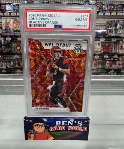 2020 PANINI MOSAIC MOSAIC REACTIVE ORANGE #261 JOE BURROW PSA 10