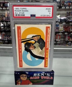 1960 TOPPS #565 ROGER MARIS AS PSA 5