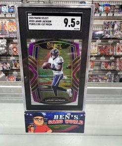2020 SELECT PRIZM PURPLE DIE CUT #203 LAMAR JACKSON SGC 9.5