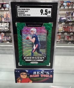 2024 PANINI PRIZM EMERGENT PRIZMS GREEN WAVE #4 DRAKE MAYE SGC 9.5