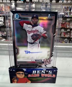 2021 BOWMAN CHROME DRAFT AUTOGRAPHS BLACK REFRACTORS #CDATWH T.J. WHITE /75