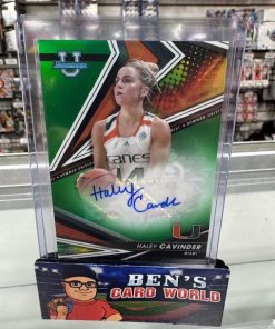 2022-23 BOWMAN'S BEST UNIVERSITY BEST OF '22 AUTOGRAPHS GREEN REFRACTORS #BOAHYC HALEY CAVINDER /99