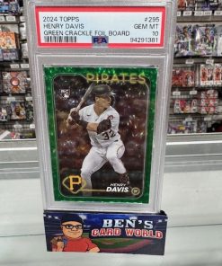 2024 TOPPS GREEN FOIL #295 HENRY DAVIS /499 PSA 10