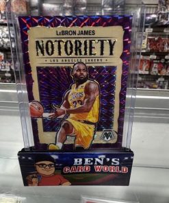 2023-24 PANINI MOSAIC NOTORIETY MOSAIC PURPLE #3 LEBRON JAMES /99