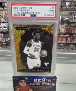 2022-23 PANINI FLUX TITAN GOLD SCOPE FOTL #36 JULIUS RANDLE /8 PSA 9