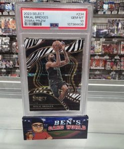 2023-24 SELECT PRIZMS ZEBRA #234 MIKAL BRIDGES PSA 10