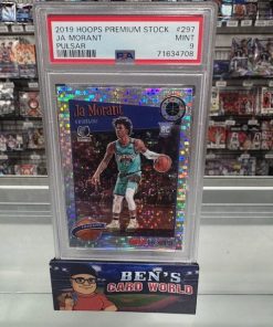 2019-20 HOOPS PREMIUM STOCK PRIZMS PULSAR #297 JA MORANT PSA 9
