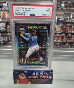 2024 TOPPS CHROME X-FRACTORS #213 JUNIOR CAMINERO PSA 9