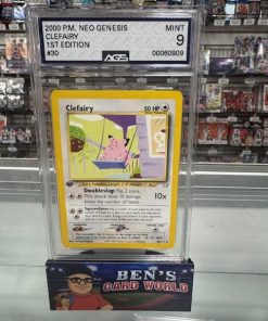 2000 POKEMON NEO GENESIS 1ST EDITION #30 CLEFAIRY U AGS 9