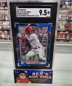 2024 BOWMAN CHROME PROSPECTS BLUE RAYWAVE REFRACTORS #BCP23 DYLAN CREWS /150 SGC 9.5