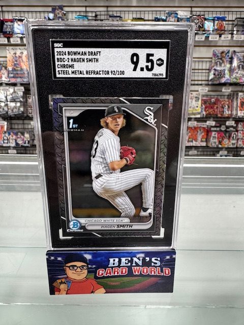 2024 BOWMAN CHROME DRAFT STEEL METAL REFRACTORS #BDC2 HAGEN SMITH /100 SGC 9.5