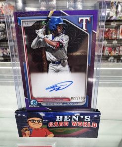 2024 BOWMAN CHROME MEGA BOX AUTOGRAPHS PURPLE REFRACTORS #BMASW SEBASTIAN WALCOTT /199