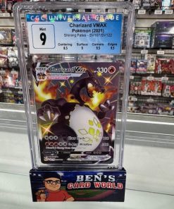 2021 POKEMON SWORD AND SHIELD SHINING FATES SHINY VAULT #SV107 CHARIZARD VMAX SHR CGC 9
