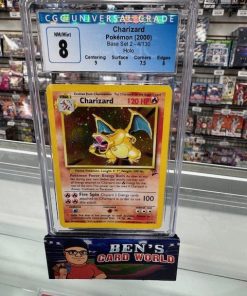 2000 POKEMON BASE 2 UNLIMITED #4 CHARIZARD HOLO R CGC 8