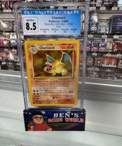 1999 POKEMON BASE UNLIMITED #4 CHARIZARD HOLO R CGC 8.5