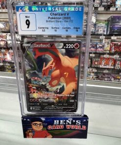 2022 POKEMON SWORD AND SHIELD BRILLIANT STARS #154 CHARIZARD V UR CGC 9