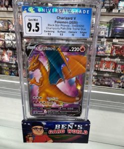 2020 POKEMON SWORD AND SHIELD CHAMPION'S PATH ELITE TRAINER BOX PROMO #SWSH050 CHARIZARD V CGC 9.5