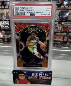 2020-21 SELECT PRIZMS RED WHITE ORANGE SHIMMER #61 ANTHONY EDWARDS PSA 9