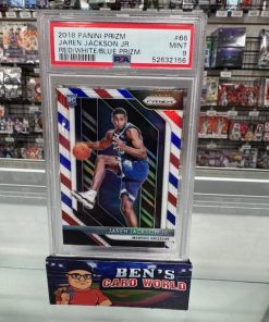 2018-19 PANINI PRIZM PRIZMS RED WHITE AND BLUE #66 JAREN JACKSON JR. PSA 9