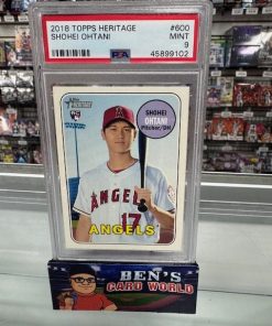 2018 TOPPS HERITAGE #600 SHOHEI OHTANI RC PSA 9