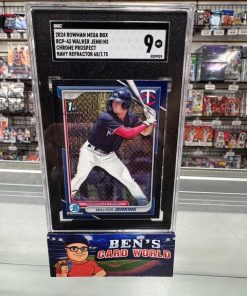 2024 BOWMAN CHROME MEGA BOX PROSPECTS NAVY REFRACTORS #BCP43 WALKER JENKINS /175 SGC 9