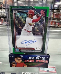 2024 BOWMAN CHROME MEGA BOX AUTOGRAPHS GREEN REFRACTORS #BMACD CHASE DAVIS /99