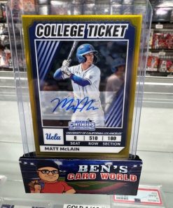2022 ELITE EXTRA EDITION COLLEGE TICKETS OPTIC SIGNATURES #35 MATT MCLAIN /99