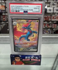 2025 POKEMON TCG SCARLET AND VIOLET JOURNEY TOGETHER #187 SALAMENCE EX SIR PSA 10