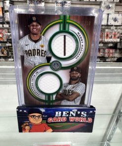 2025 TOPPS TRIBUTE DUAL PLAYER RELICS GREEN #TPDRMT MANNY MACHADO/FERNANDO TATIS JR. /99