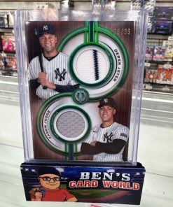 2025 TOPPS TRIBUTE DUAL PLAYER RELICS GREEN #TPDRJJ DEREK JETER/AARON JUDGE /99