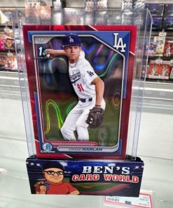 2024 BOWMAN CHROME DRAFT RED LAVA REFRACTORS #BDC96 CHASE HARLAN /5