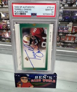 1999 SP AUTHENTIC PLAYER'S INK GREEN #TOA TERRELL OWENS PSA 10