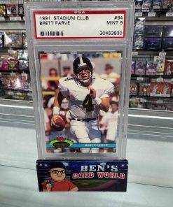 1991 STADIUM CLUB #94 BRETT FAVRE UER RC PSA 9