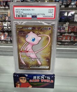 2023 POKEMON SCARLET AND VIOLET 151 ULTRA-PREMIUM COLLECTION #205 MEW EX UR /(METAL CARD) PSA 9