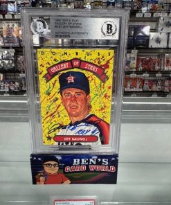 1992 TRIPLE PLAY GALLERY OF STARS #GS7 JEFF BAGWELL BGS AUTHENTIC AUTOGRAPH