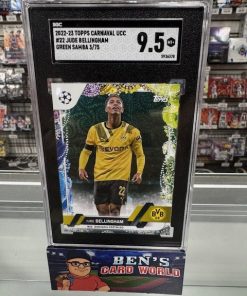 2022-23 TOPPS UEFA CLUB COMPETITIONS CARNAVAL SAMBA GREEN #22 JUDE BELLINGHAM /25 SGC 9.5