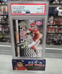 2022 PANINI ILLUSIONS ILLUSIONISTS BLACK #10 TRAVIS KELCE PSA 10