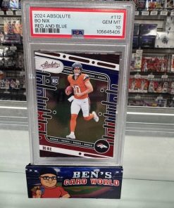 2024 ABSOLUTE RED AND BLUE #112 BO NIX PSA 10