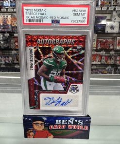 2022 PANINI MOSAIC ROOKIE AUTOGRAPHS MOSAIC RED #7 BREECE HALL PSA 10