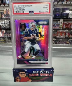 2018 PANINI PRIZM PRIZMS PINK #69 TOM BRADY PSA 9