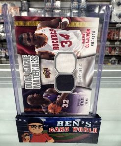 2009-10 UPPER DECK GAME MATERIALS DUAL #DGOO HAKEEM OLAJUWON/SHAQUILLE O'NEAL