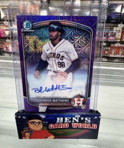 2025 BOWMAN CHROME MEGA BOX AUTOGRAPHS PURPLE REFRACTORS #BMABMA BRICE MATTHEWS /199