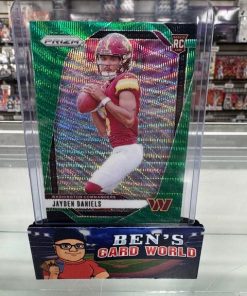 2024 PANINI PRIZM PRIZMS GREEN WAVE #347 JAYDEN DANIELS