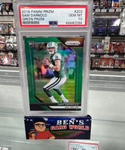 2018 PANINI PRIZM PRIZMS GREEN #203 SAM DARNOLD PSA 10