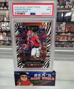 2022 SELECT DRAFT PICKS PRIZMS ZEBRA #94 GEORGE PICKENS PSA 9
