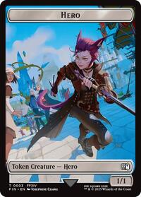 Hero (0003) // Wizard (0014) Double-Sided Token
